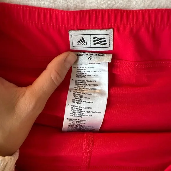 Adidas Women's Red Mini Tennis Skirt - Picture 3 of 5
